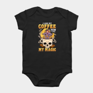 I Like My Coffee as I Like My Magic Baphomet Coffee Kawaii Pastel Goth Baby Bodysuit